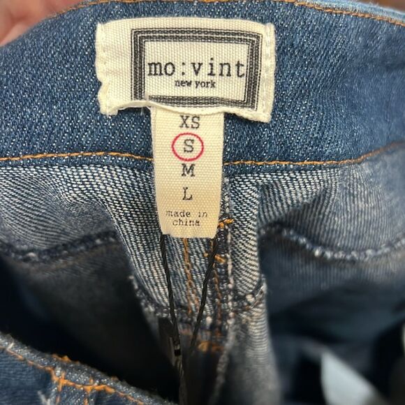 High Rise Dark Wash Wide Leg Cropped Jeans Modern Vintage Aesthetic Sz S - Picture 7 of 12